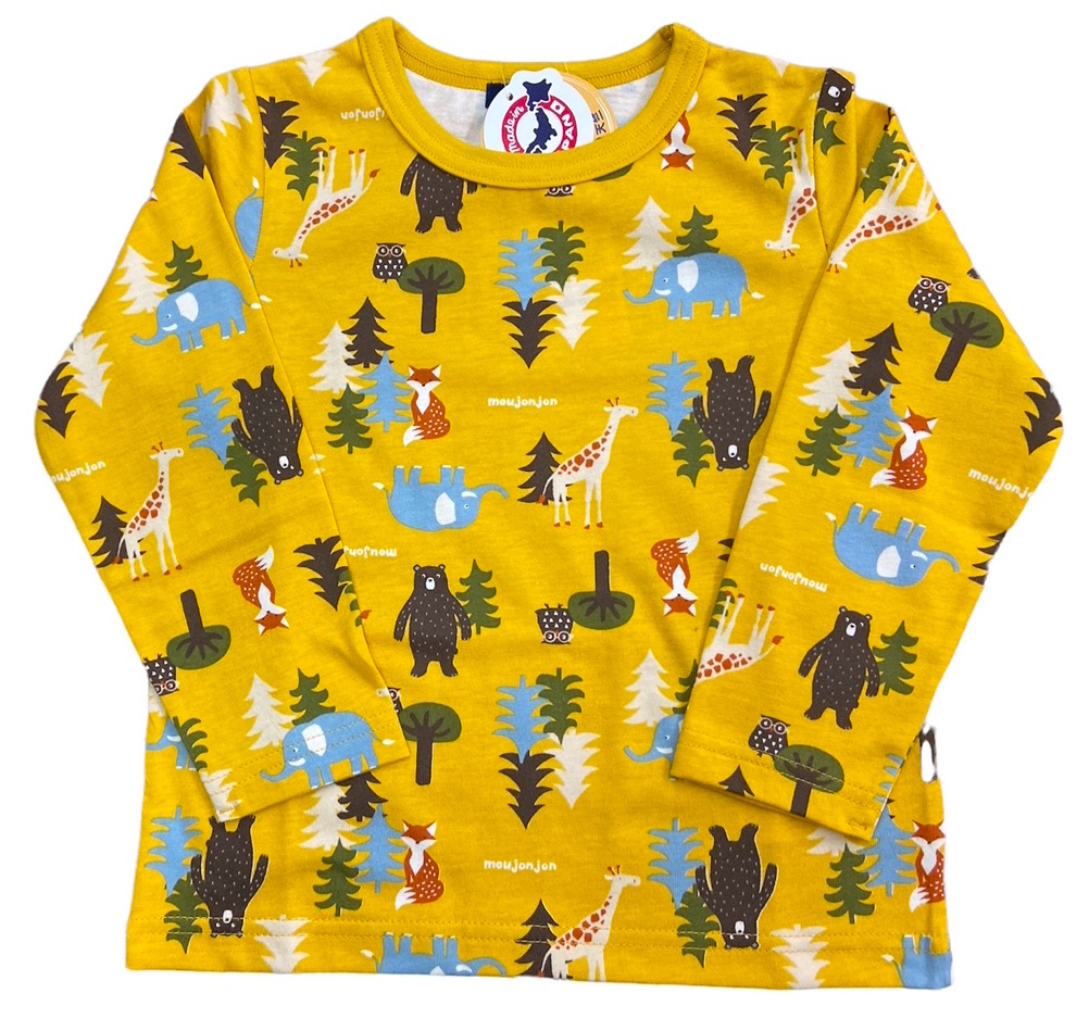 * prompt decision * new goods tag attaching Moujonjon Moujonjon * animal. forest pattern long sleeve T shirt * good quality material kind heaven . cloth . water speed . made in Japan *90cm 1-2 -years old Y2530