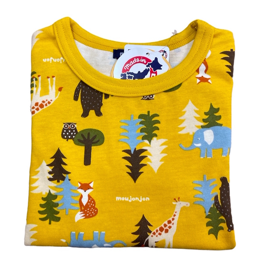 * prompt decision * new goods tag attaching Moujonjon Moujonjon * animal. forest pattern long sleeve T shirt * good quality material kind heaven . cloth . water speed . made in Japan *90cm 1-2 -years old Y2530