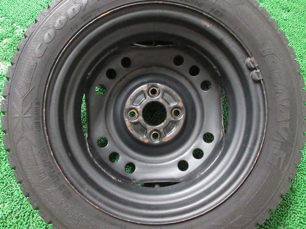 N371【送料無料 在庫処分!!】155/65R14 超溝高 スタッドレス ICENAVI 6 ホイールセット 4本 激安 タント ワゴンR スティングレー ムーヴ 等_画像9