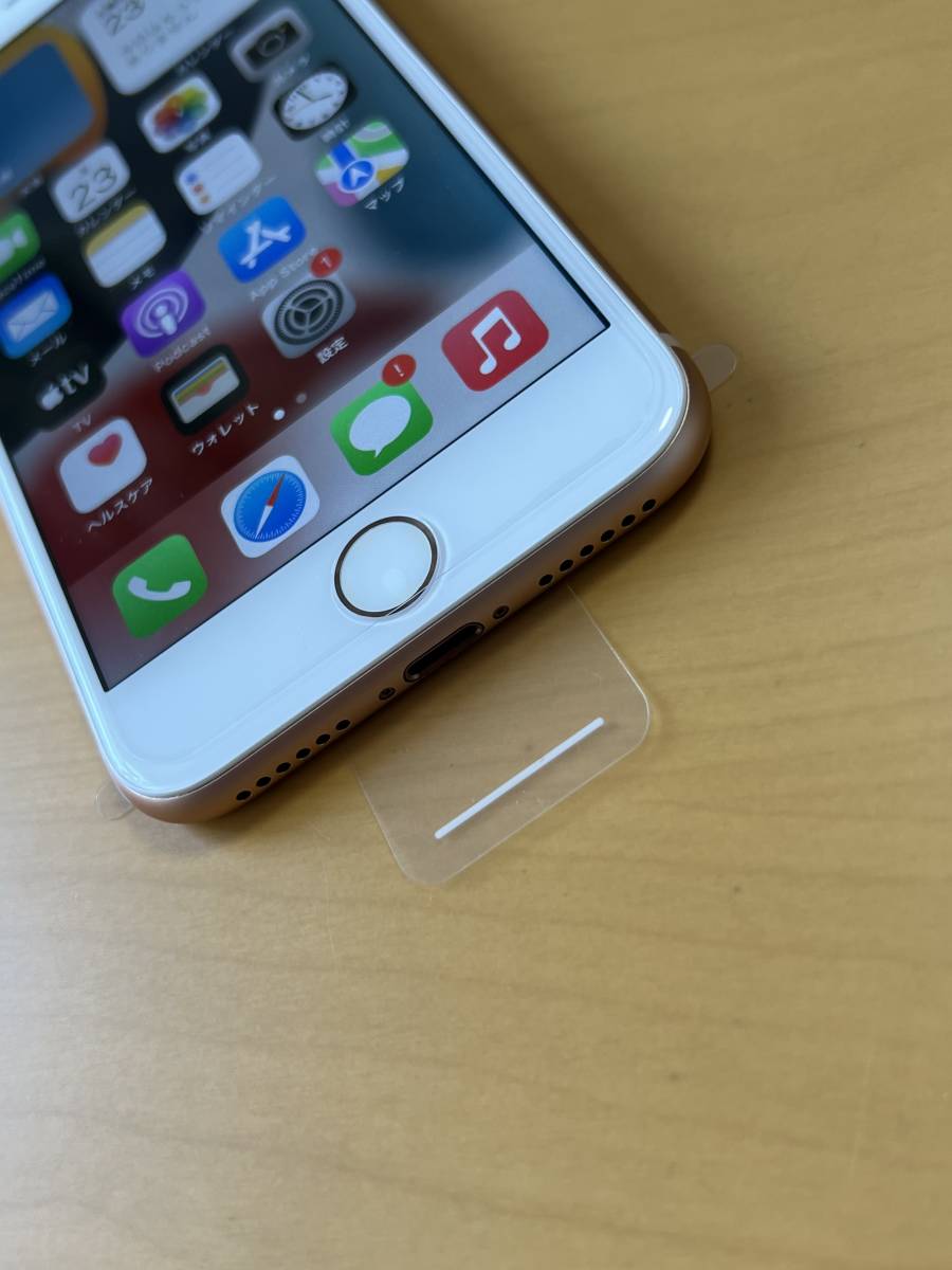 SIMロック解除済み Apple iPhone8 64GB ゴールド 本体のみ バッテリー 