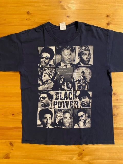 90's GILDAN ACTIVEWEAR/ギルダン アクティブウェアー Vintage S/S T-Shirt/ヴィンテージ 半袖Tシャツ 黒人偉人プリント BLACK POWER