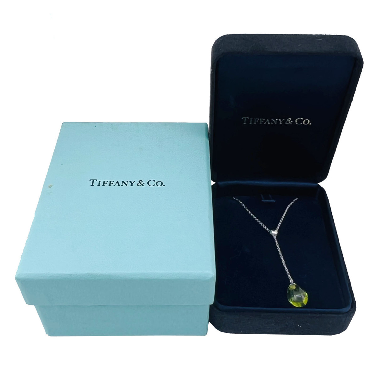 TIFFANY&Co. ティファニー ネックレス ペリドット ブラ K18 WG 750