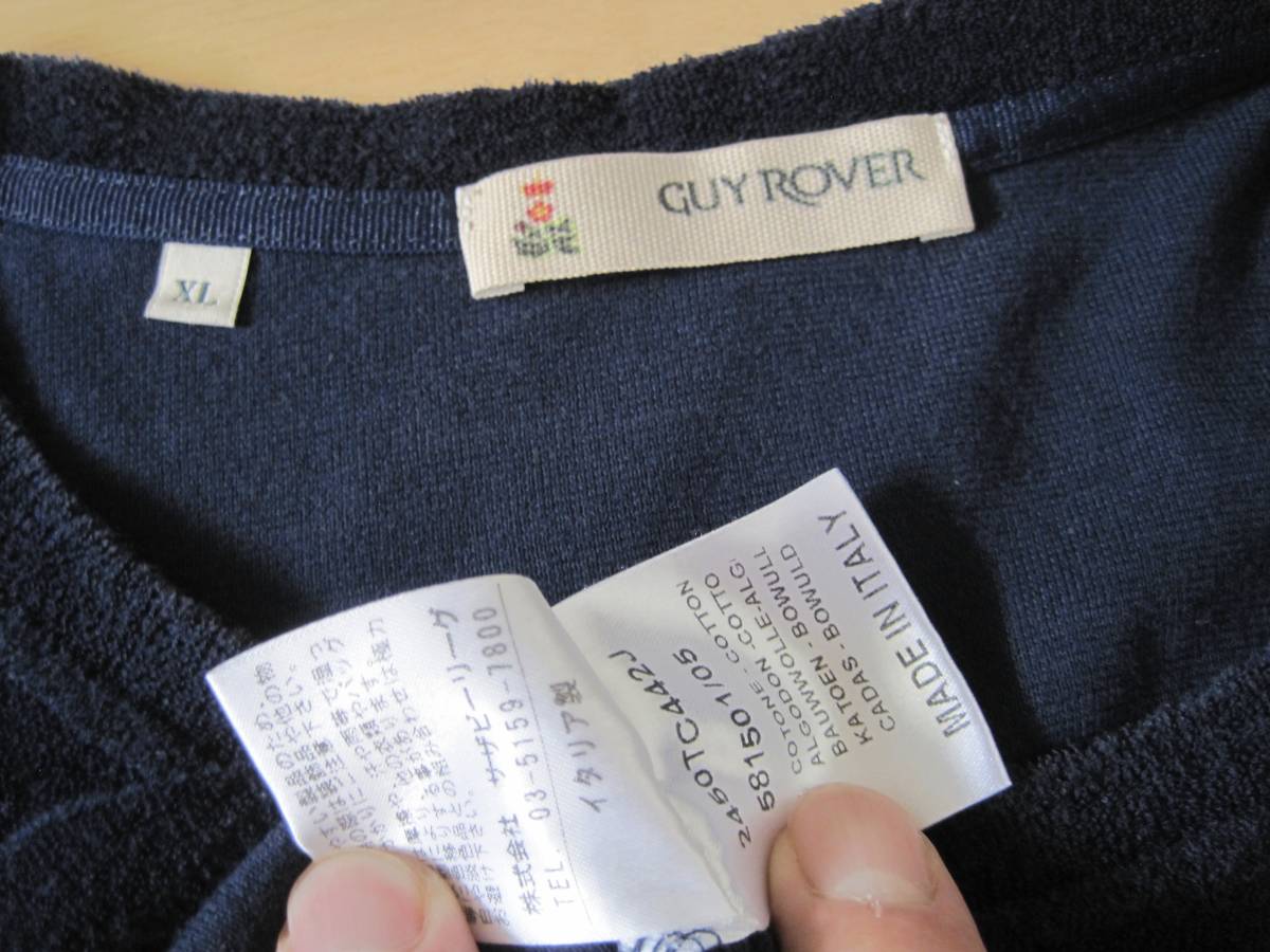 イタリア製 GUY ROVER ギローバー  パイル ポケットTシャツ XL サザビーリーグの画像5