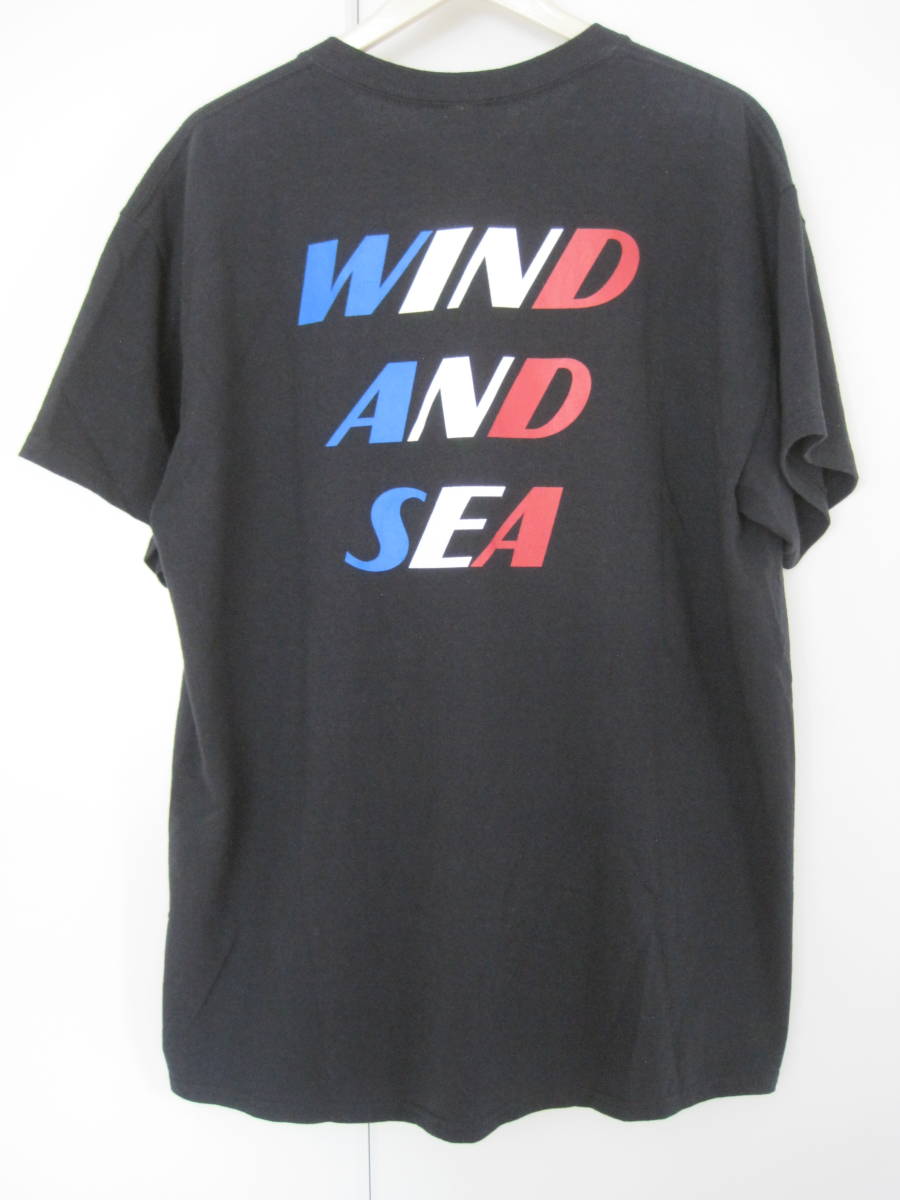 WIND AND SEA ウィンダンシー 『DON'T LECTURE ME』 トリコロールカラーTシャツ　_バック