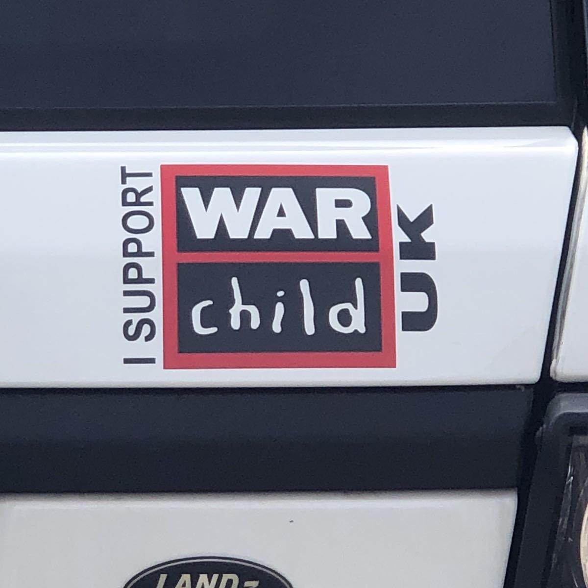 ステッカー　I SUPPORT WAR child UK 白系ボディ用