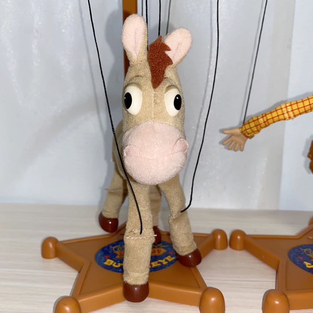 トイストーリー2 マテル ラウンドアップ マリオネット 操り人形 ウッディ ブルズアイ セットTOYSTORY Hang Around Woody Marionette_台紙ダメージ