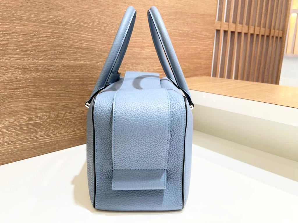 未使用　DELVAUX デルヴォー　CoolBox MM クールボックスMM 2Way ハンドバッグ　ショルダーバッグ　トリヨンソフト　ブルー　レディース_画像4