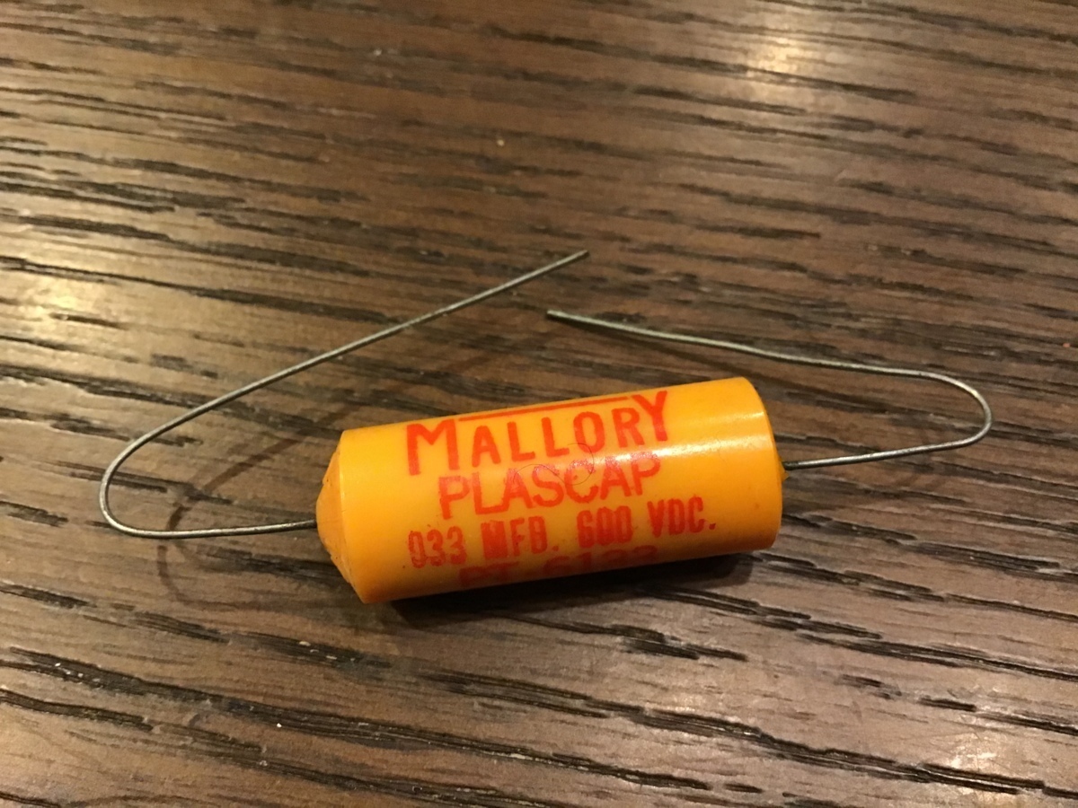  Vintage Mallory.033 600v конденсатор новый товар ( ветчина /P90/ одиночный )( наличие 3)