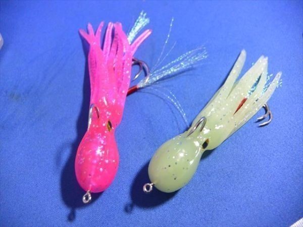 3本フックリアル鯛ラバ24個、吸盤タコベイト・根魚、ヒラメにも最適　蛸6色セット、根魚マゴチ真鯛、タイ、_画像8