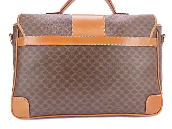  прекрасный товар Celine Vintage Macadam 2WAY портфель портфель дипломат для документов ручная сумочка Brown темно-коричневый 