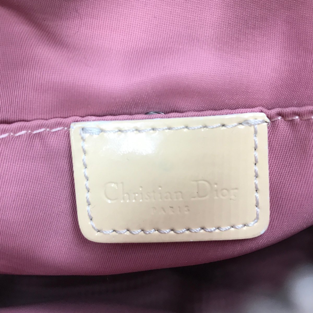 02 1円 Dior ディオール トロッター PVC ショルダー バッグ ピンク