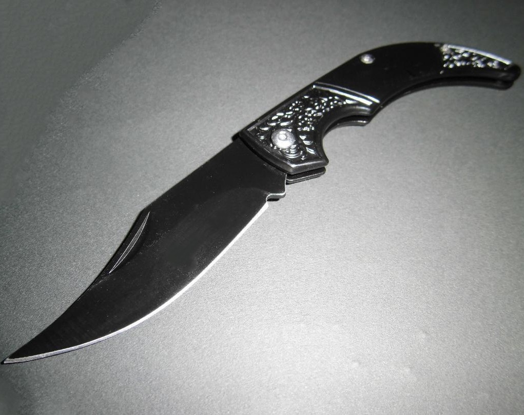 フォールディングナイフ サバイバルナイフ 折り畳みナイフ ステンレス コンパクト ブラック キャップ アウトドア 釣り  新品