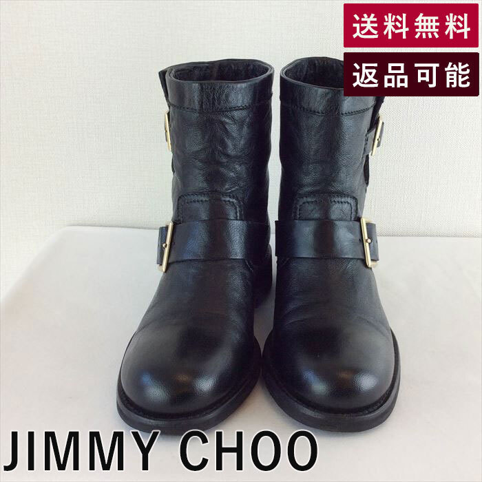 ジミーチュー JIMMY CHOO バイカーブーツ 黒 エンジニア 35cm