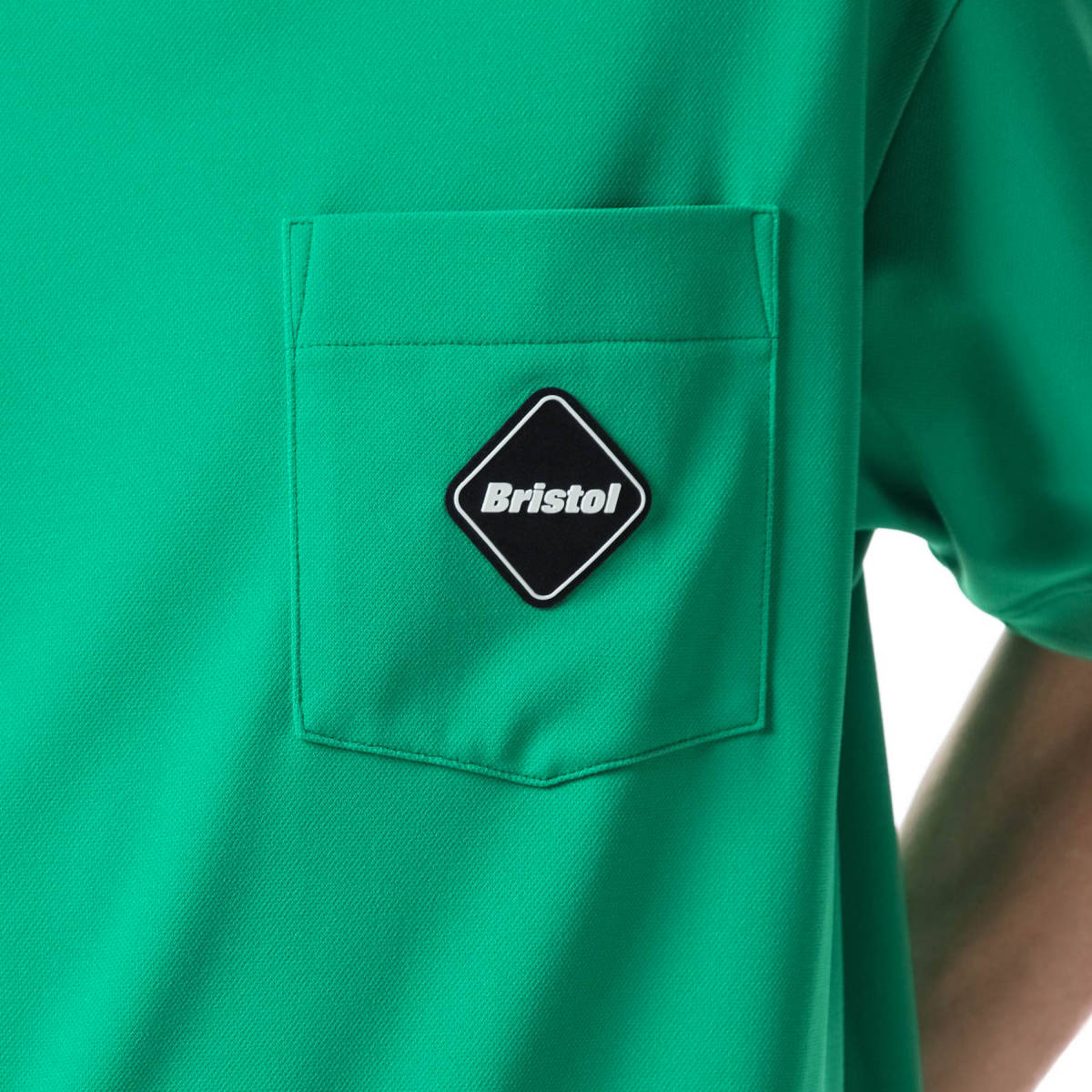 新品XLグリーンF C Real Bristol EMBLEM POCKET TEEエンブレムポケット