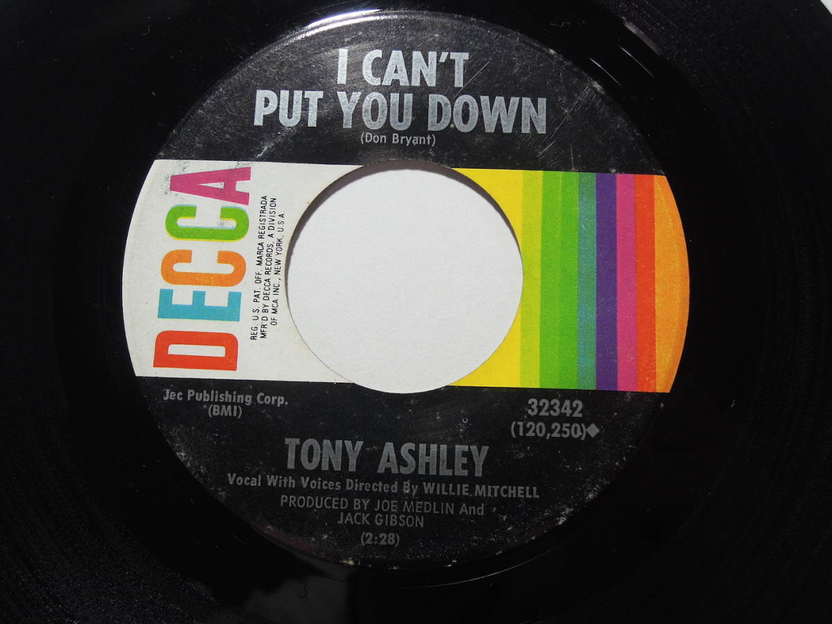 Tony Ashley・We Must Have Love / I Can’t Put Down US 7”の画像3