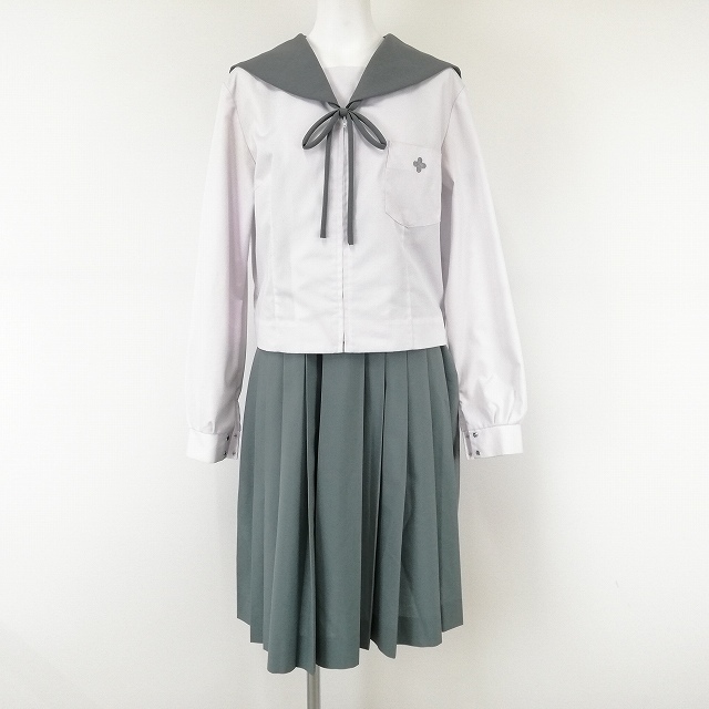 Yahoo!オークション - 1円 セーラー服 スカート 紐タイ 上下3点 Yahoo!オークション - 1円 セーラー服 スカート 紐タイ 上下3点