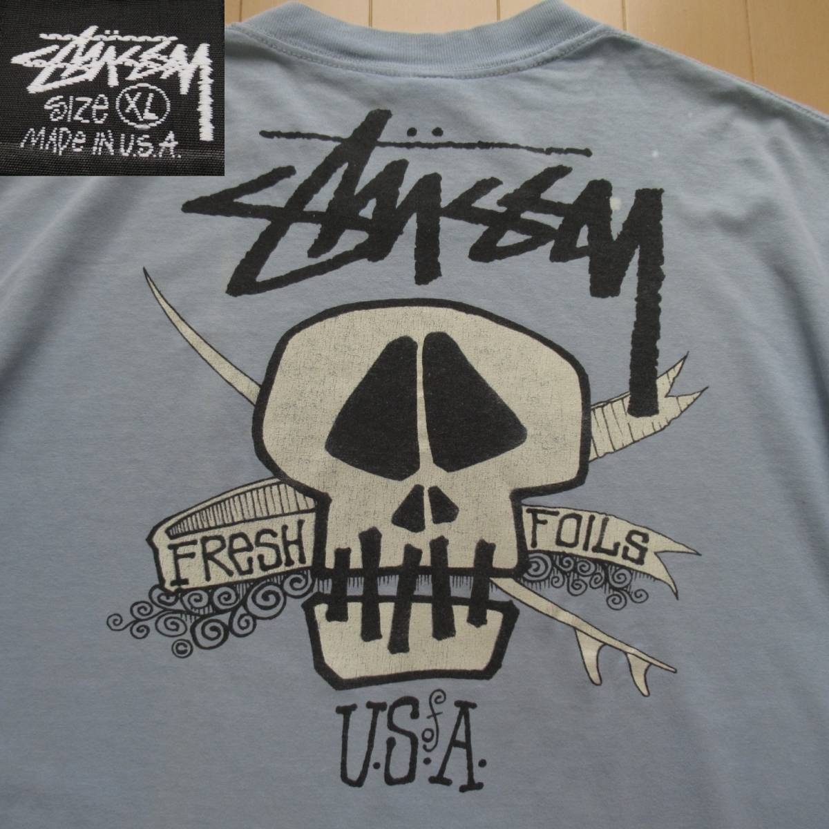 ☆即決送込☆ M 希少 ＄マーク総ガラ STUSSY 半袖 シャツ oldstussy