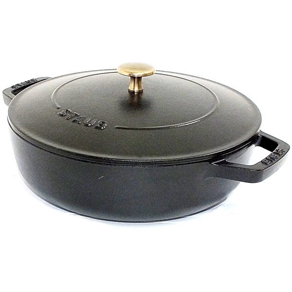 STAUB ストウブ ブレイザー ソテーパン 24cm 浅型 両手鍋 ブラック