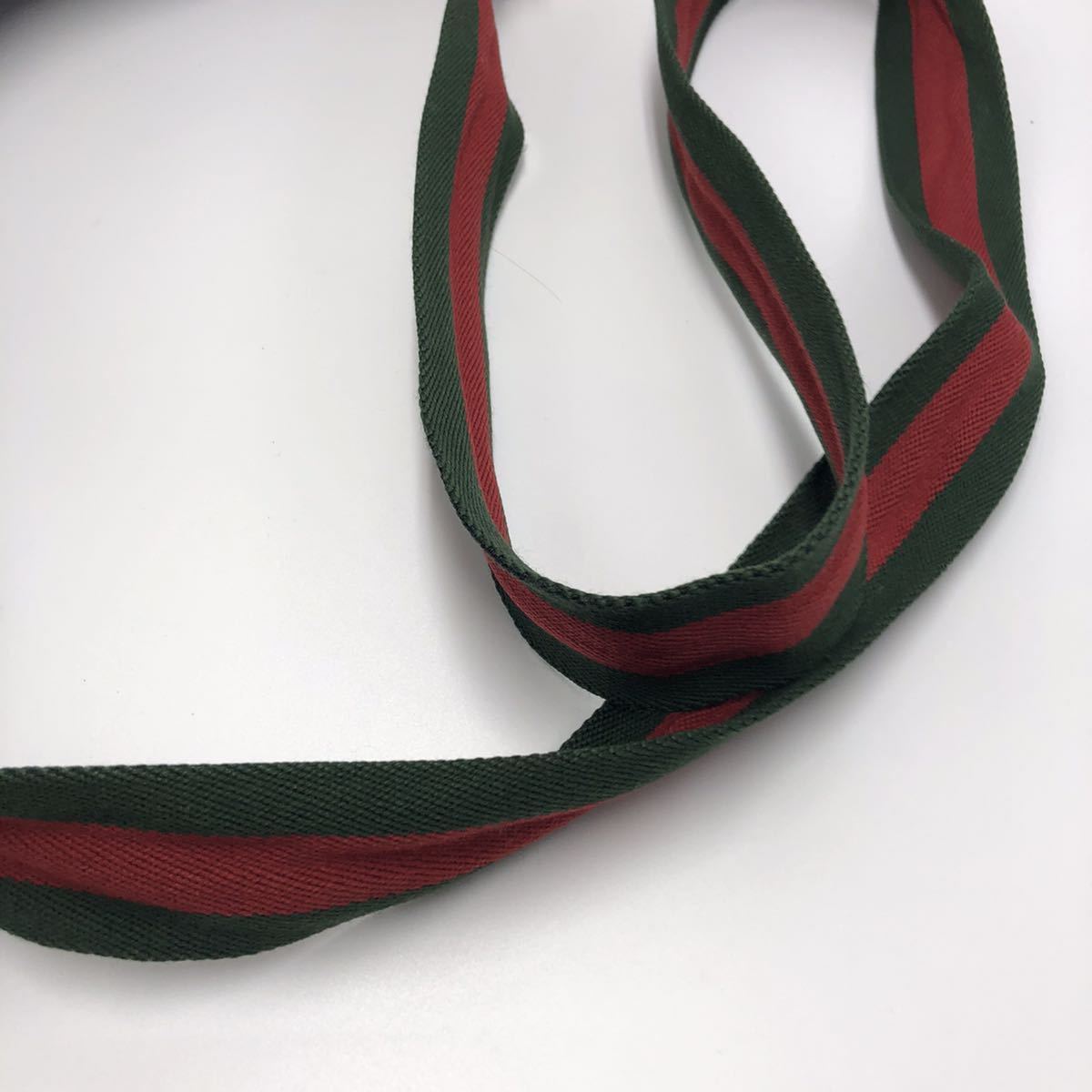 1円【極美品】 GUCCI ショルダーバッグ クロワッサン GG シェリーライン 大容量 グッチ ポシェット 斜めがけ 黒 キャンバス レザー 189752_画像8