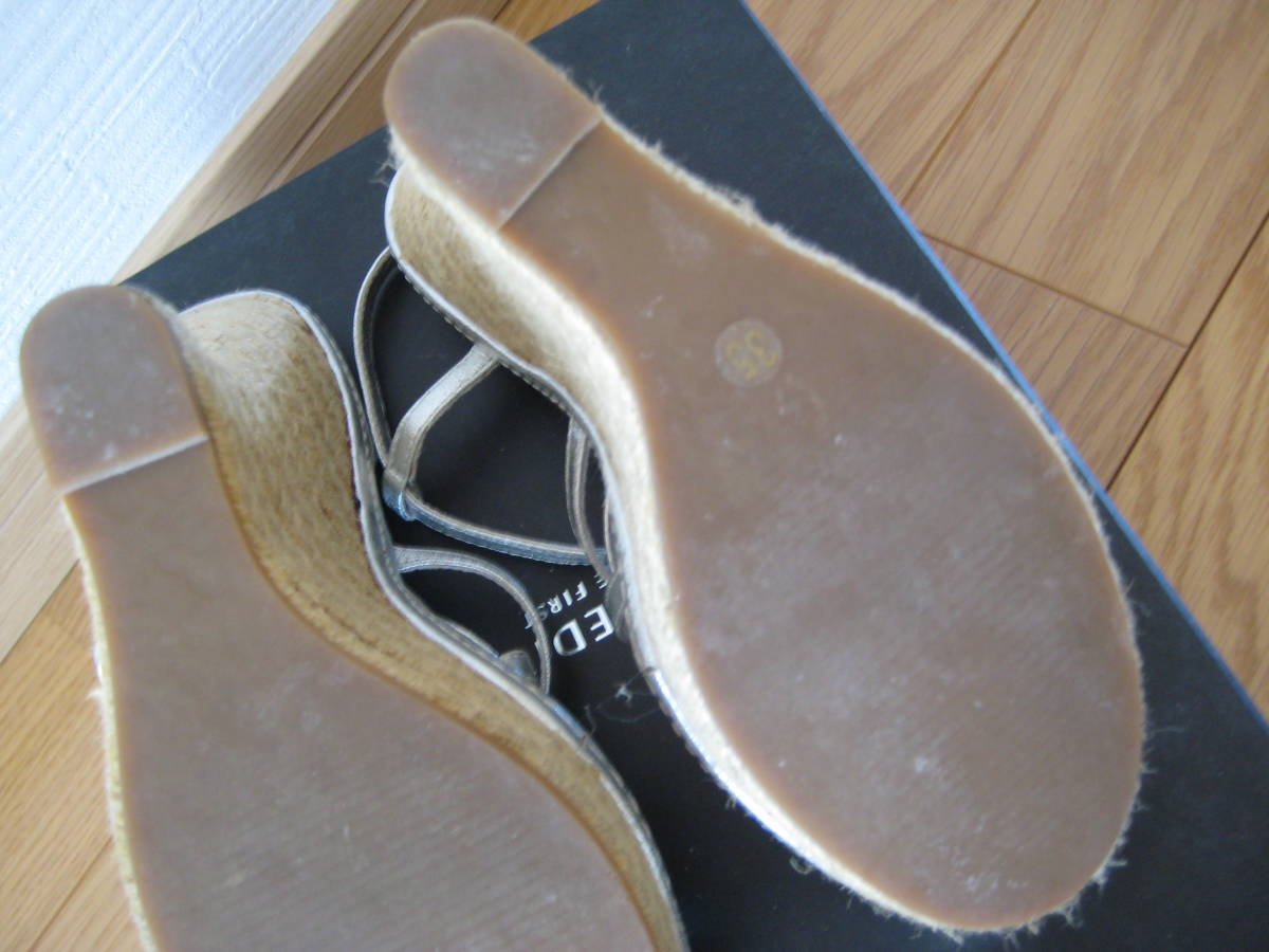  The First sandals silver Wedge sole 