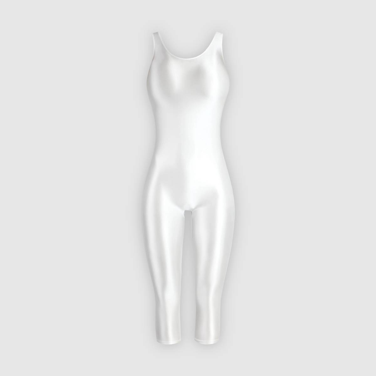MJINM no sleeve car f pants (7 minute ) standard type zentai suit body suit yoga suit sexy costume play clothes white 