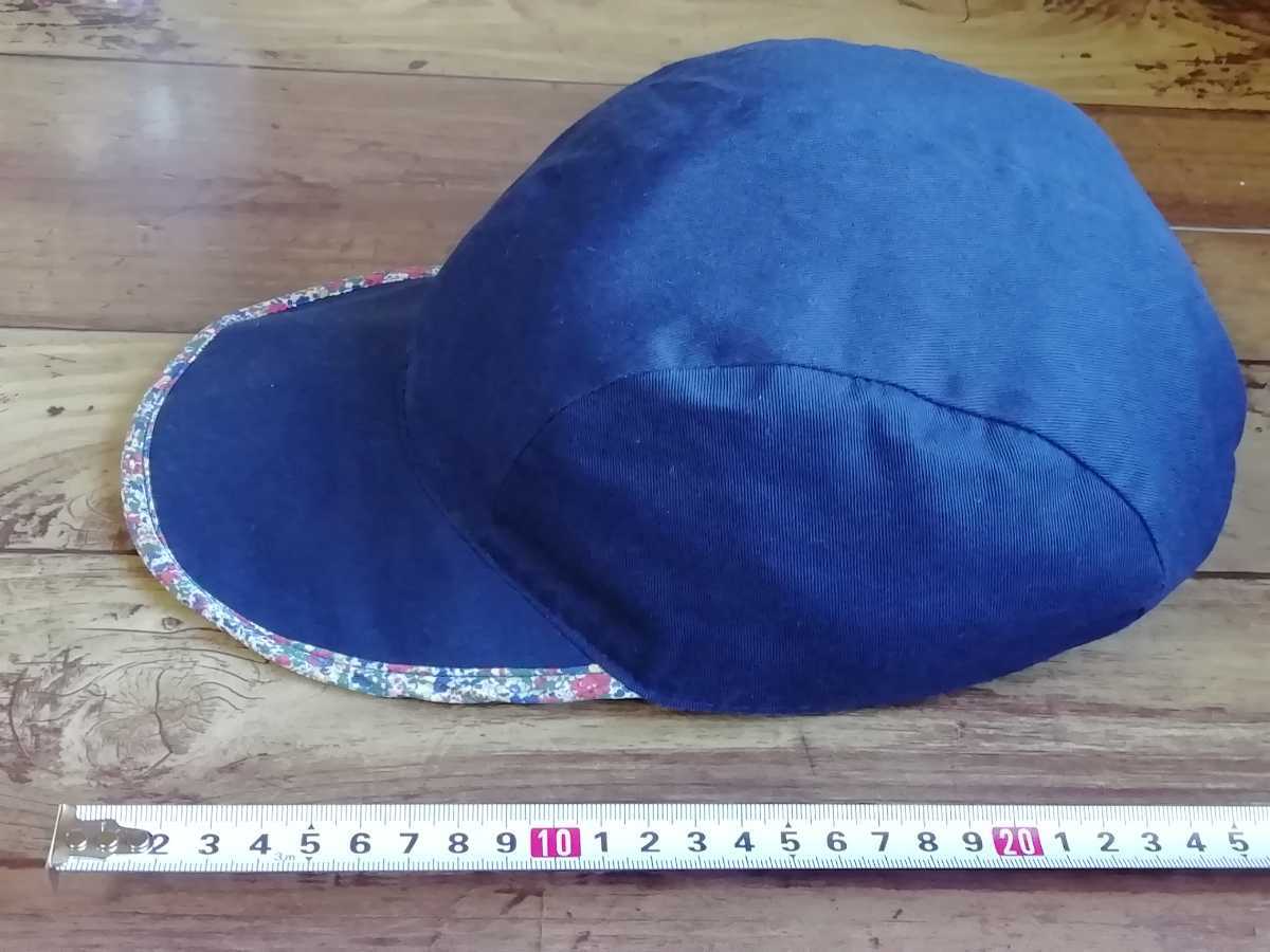 ELLE エル リバーシブル キャップ 花柄 紺色 帽子 テニス CAP サイズ表記無し ランニング ウォーキング reversible hat 送料込み_画像9