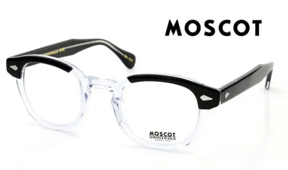 モスコット (MOSCOT) 49 眼鏡 ブラック メガネ レムトッシュ クリア