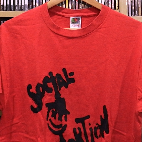 SOCIAL DISTORTION ソーシャルディストーション オフィシャル ロゴ イラスト Tシャツ 赤 M サイズ_画像3
