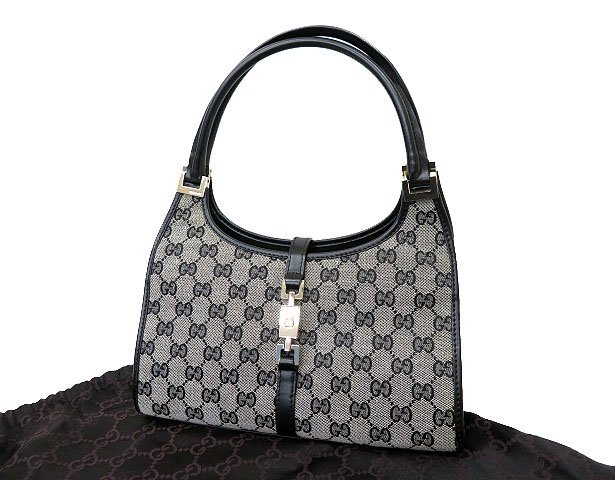 GUCCI/グッチ ジャッキー ハンドバッグ GGキャンバス ダブルハンドル