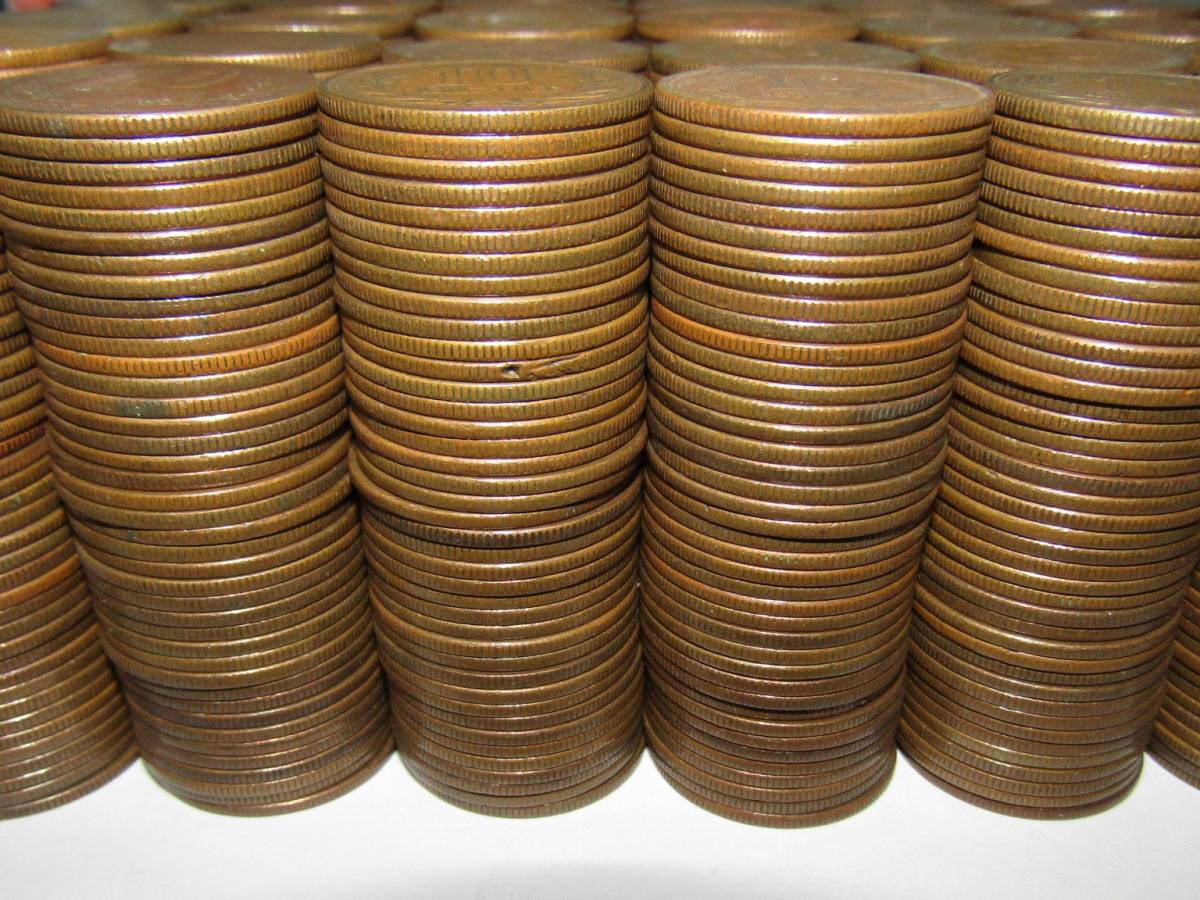 10円青銅貨(ギザあり) 昭和26年~昭和33年 1,200枚まとめて | www