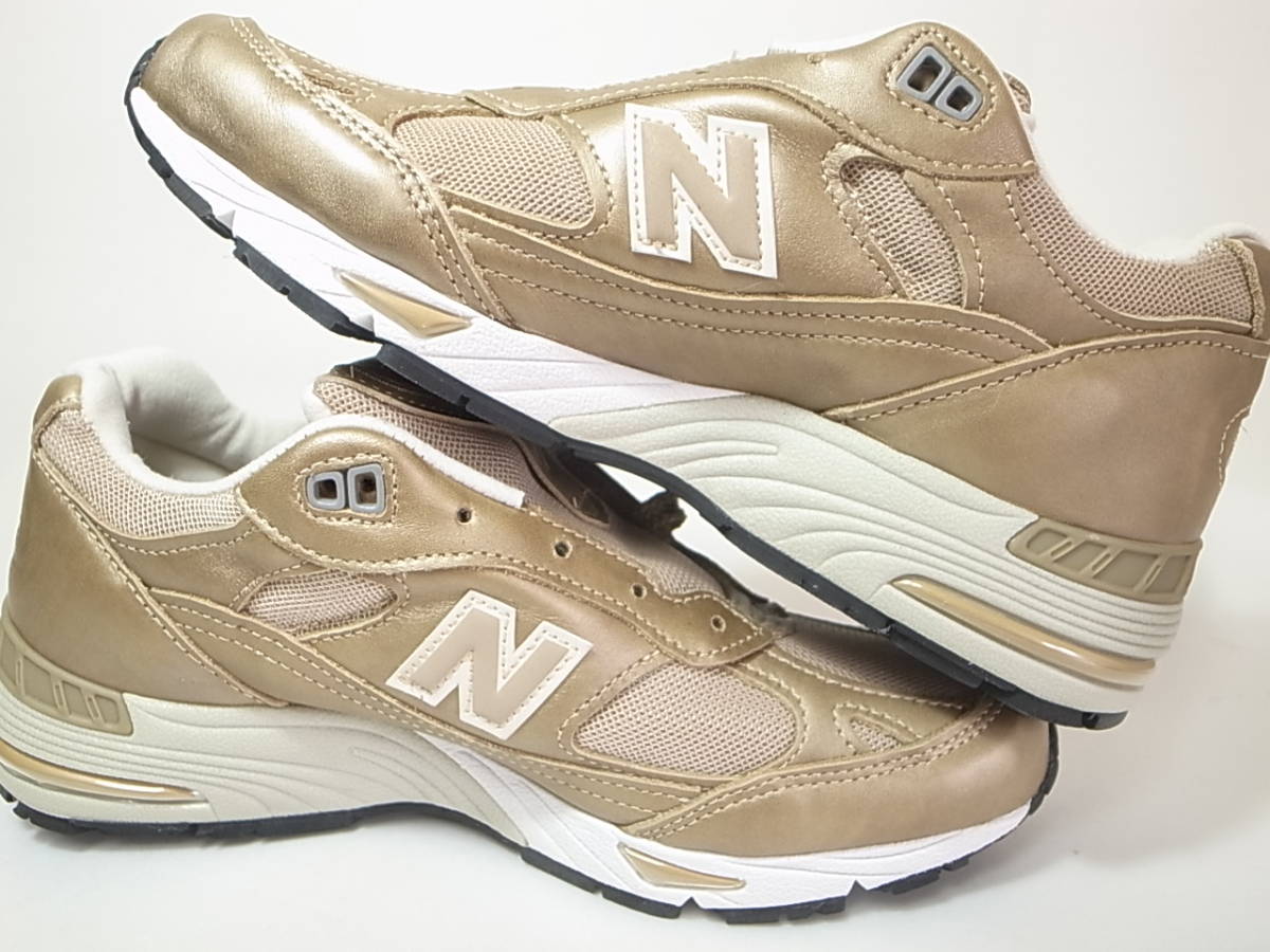 【送料無料 即決】ヨーロッパ限定 日本未発売 NEW BALANCE UK製 W991SBL 24.5cm US7.5新品シャンパンゴールド金GOLD 英国製MADE IN ENGLAND