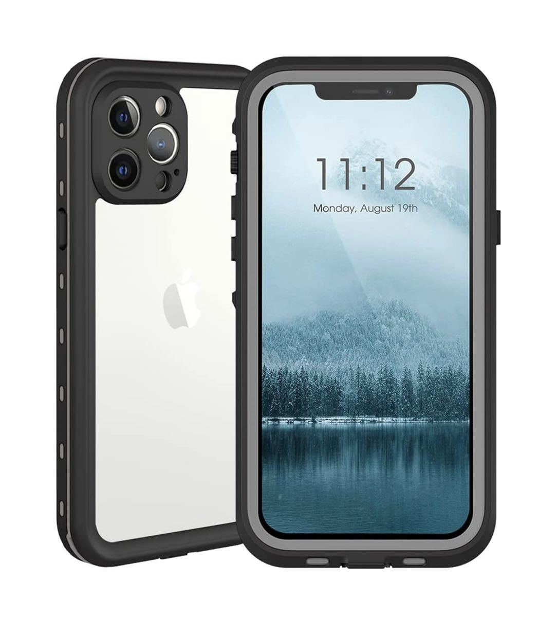 在庫あり 防水ケース iPhone12Pro用 お風呂など適用 6.1インチ grey