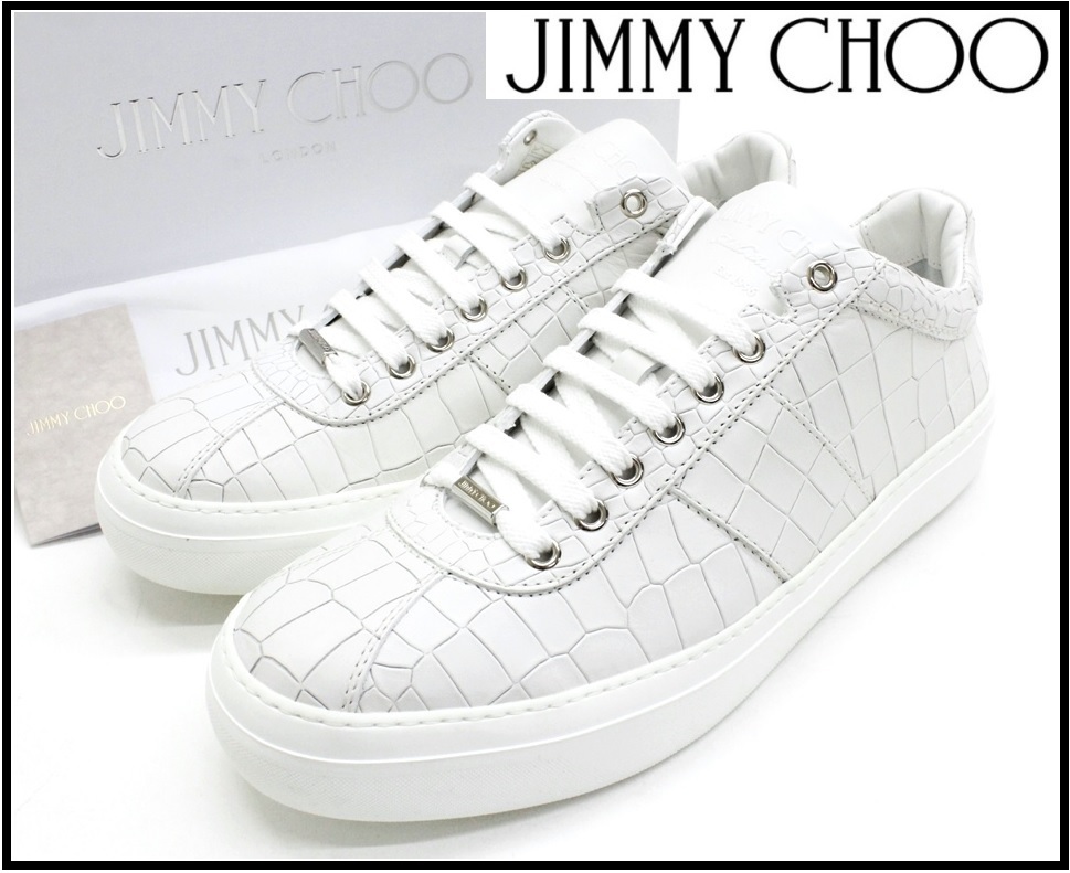 12万新品◇42=27㎝◇JIMMY CHOOジミーチュウ◇PORTMANクロコ型押し