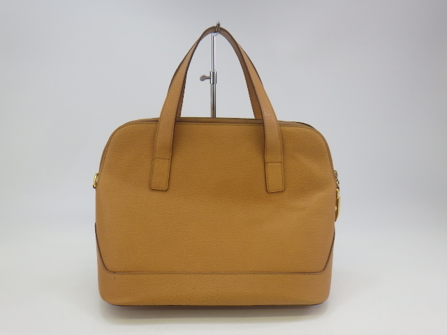 注目ショップ r2G110R60 CELINE セリーヌ ハンドバッグ レザー 茶系