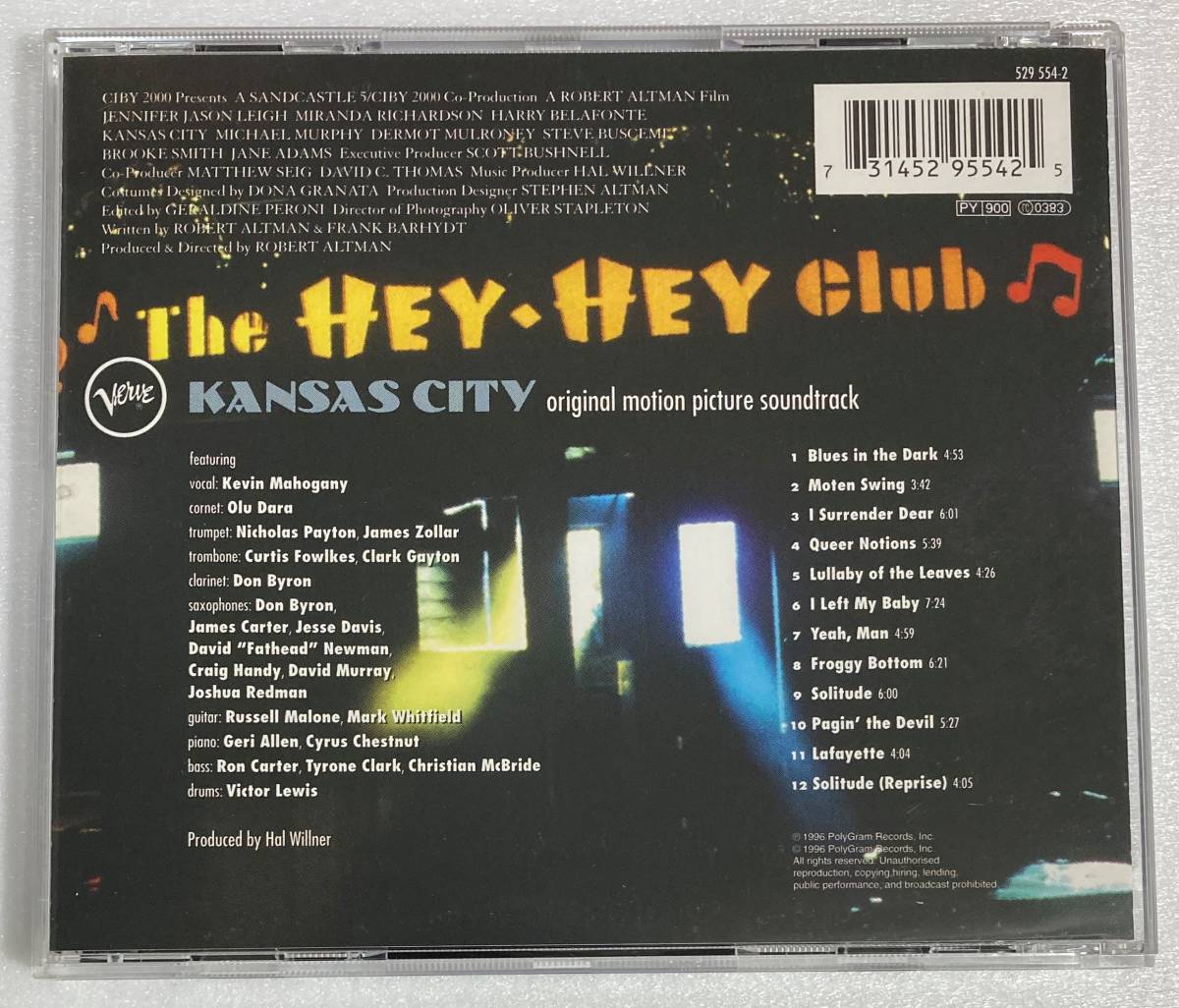 カンザス・シティ (1996) 音楽プロデュース：ハル・ウィルナー 米盤CD Verve 529554-2_画像2