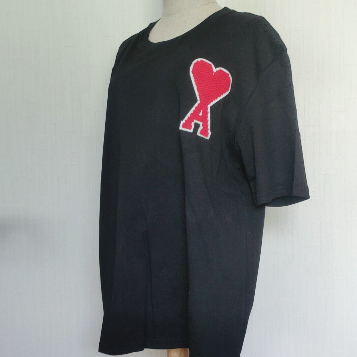 【Ｓ~XL】AMIParis　AmideCoeur Tシャツ　半袖　新品未使用　ブラック　男女兼用　アミアレクサンドルマテュッシ