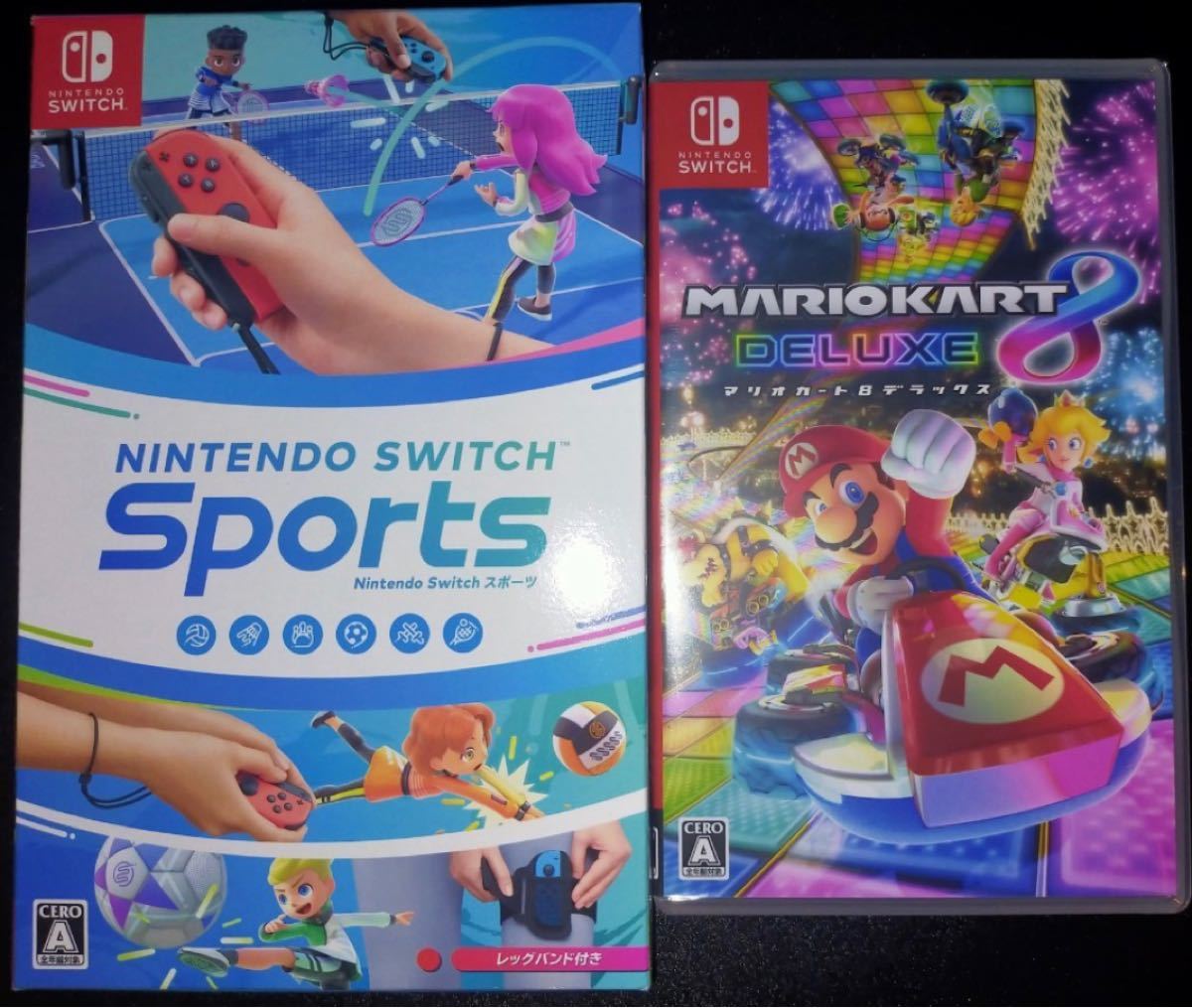 Nintendo Switch マリオカート8デラックス Switchスポーツ 新品未開封 2本 sports レッグバンド付属 セール価格 Switch 新品未開封 マリオカート8 & Sports 携帯用ゲームソフト