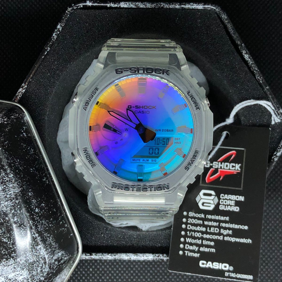 カシオ　G-SHOCK ga2100 srs レインボー　美品　オーロラ