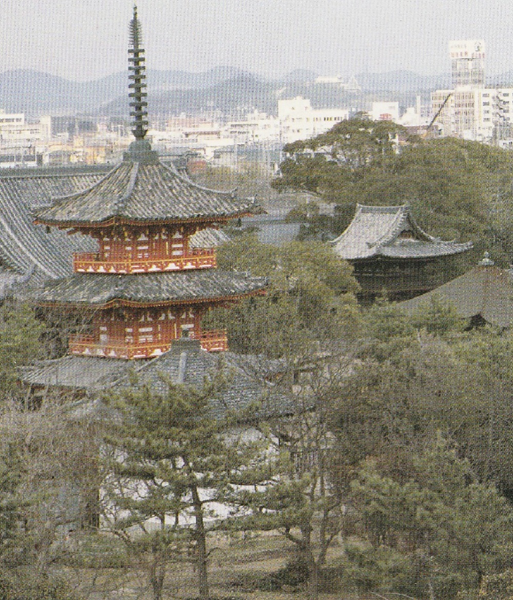 ☆◎鶴林寺◎【鶴林寺全景】◇絵葉書◇街並◇兵庫県加古川◇_画像3