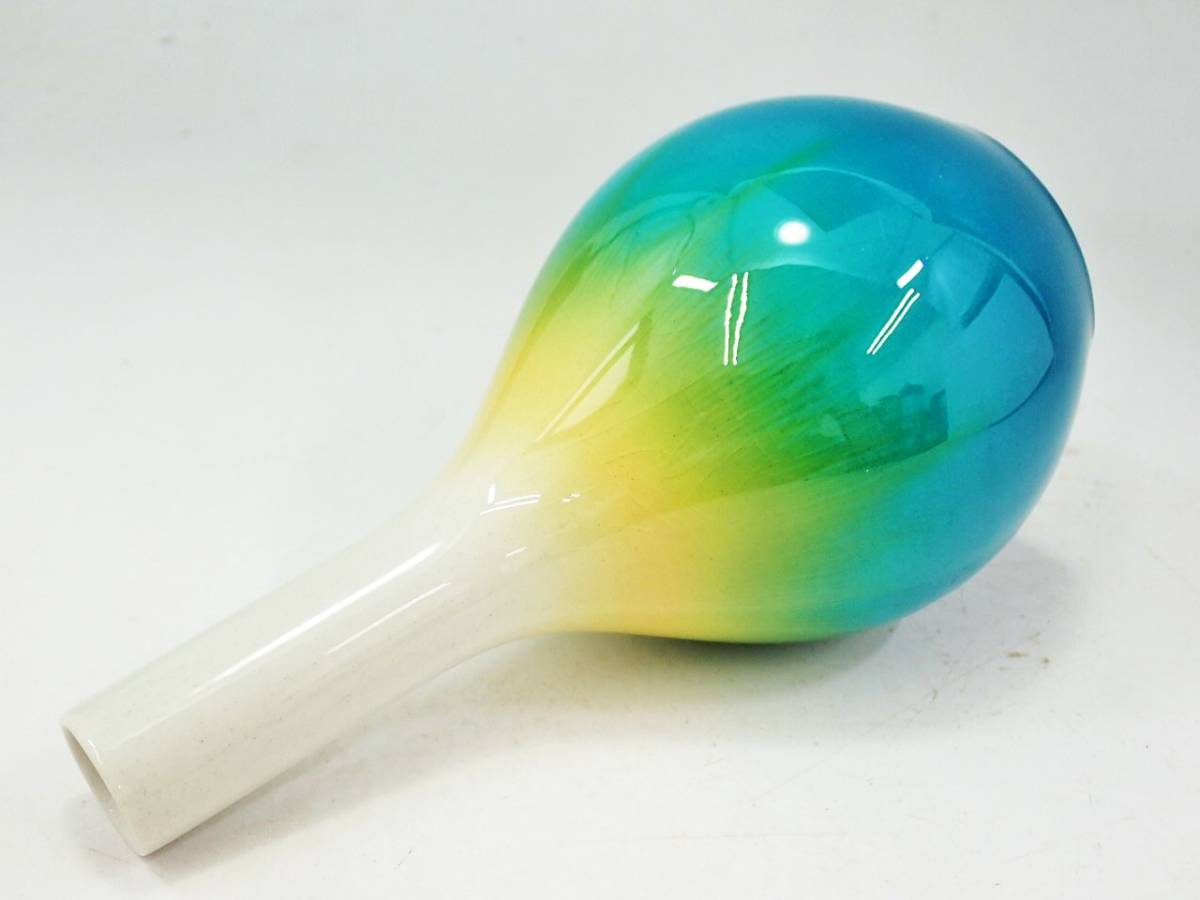 九谷焼 四代 徳田八十吉 瑞穂 花入 共箱 新品/花器 花生 花瓶 AZ040712-2 3