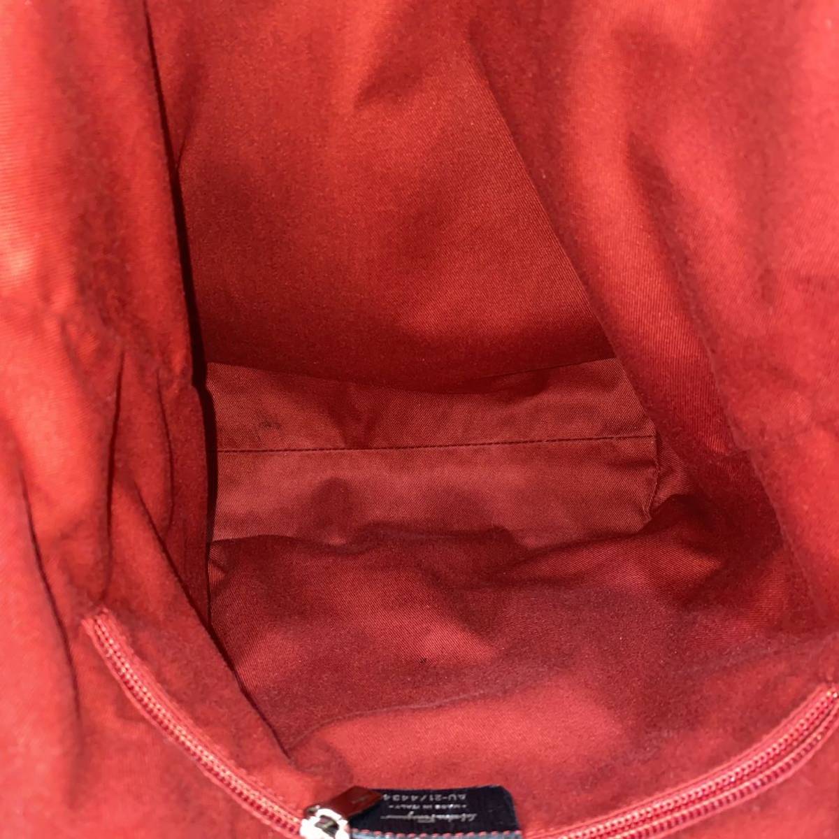 良品 Salvatore ferragamo キャンバス×レザー ショルダーバッグ