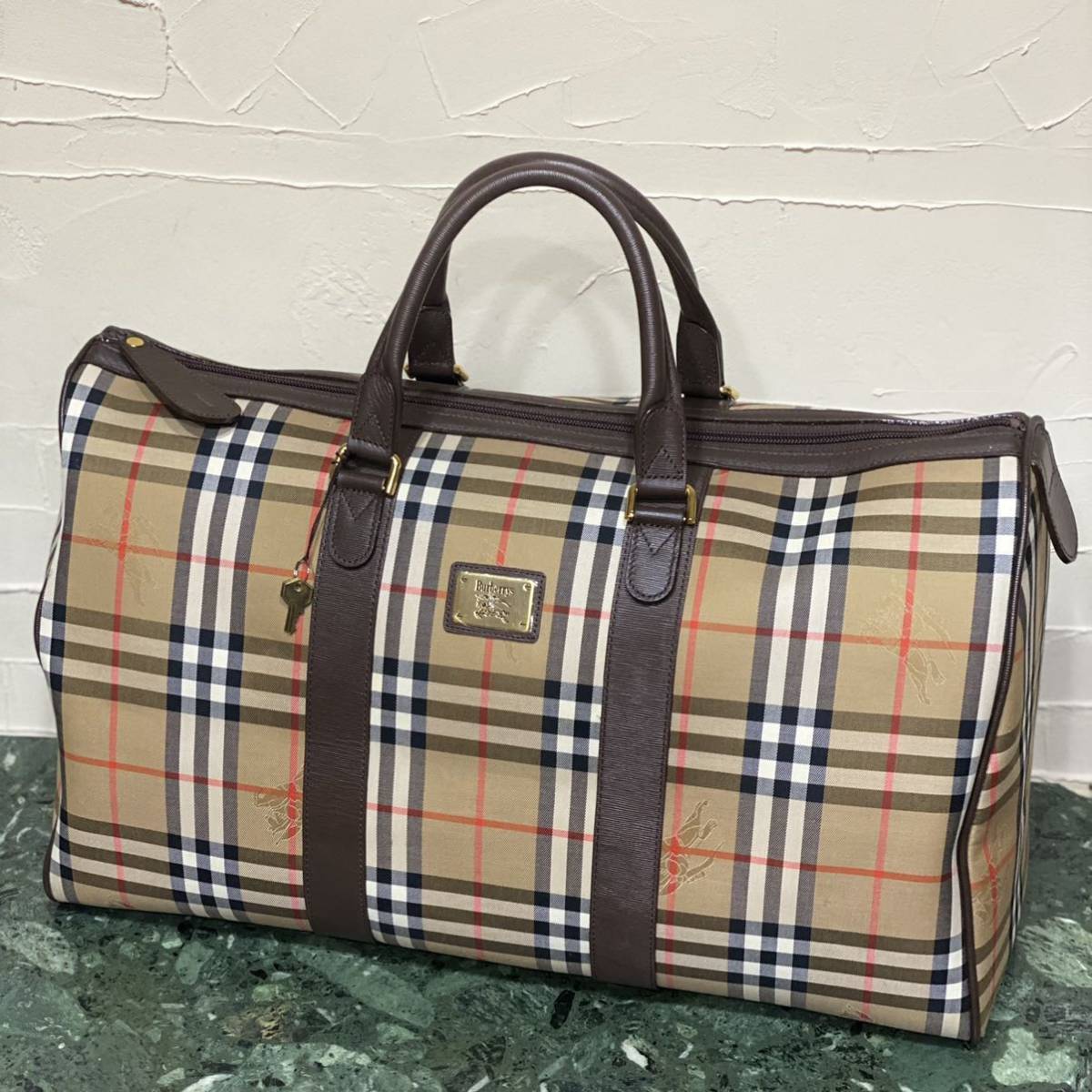 美品 VINTAGE OLD Burberrys ボストンバッグ 旅行鞄 ヴィンテージ