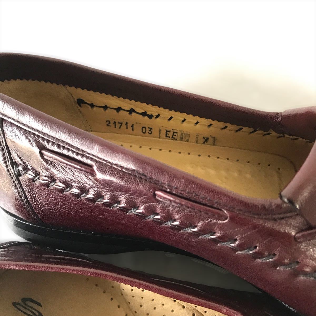 極美品 Santoni 7 スリッポン キルトタッセルローファー バーガンディー サントーニ ローファー イタリア製 ( BEAMS F ビームス )_画像6