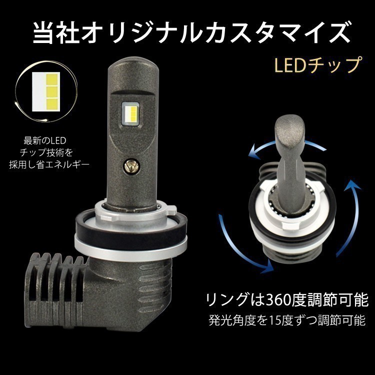 純正交換 LED P10 9012=HIR2 ヘッドライト バルブ 車用 TOYOTA ヴィッツ ハイブリッド VITZ P130系 17.01～ Hi/Lo 6000K 2灯 Linksauto_画像7