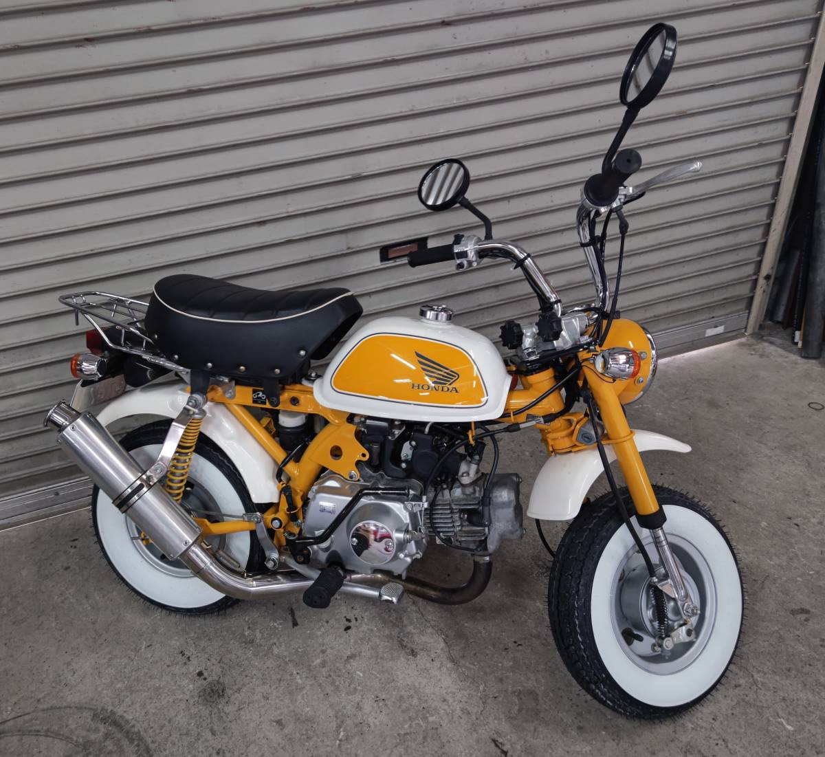美車 ホンダ 原付 モンキー 最終型 インジェクション 50ｃｃ 型式AB 年式27年式 社外チャンバー ホワイトリボン