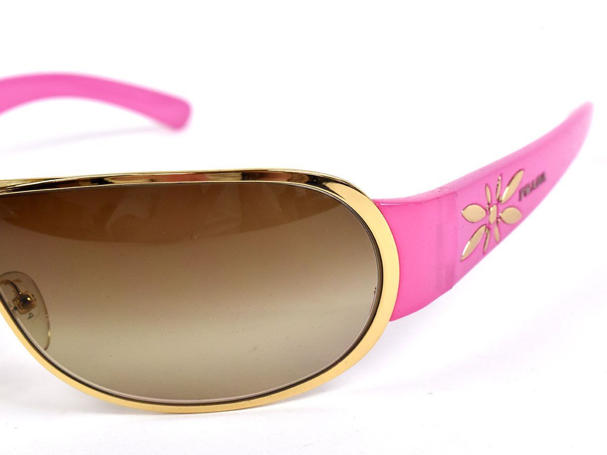 128677☆美品 度なし PRADA プラダ サングラス アイウェア SPR56G