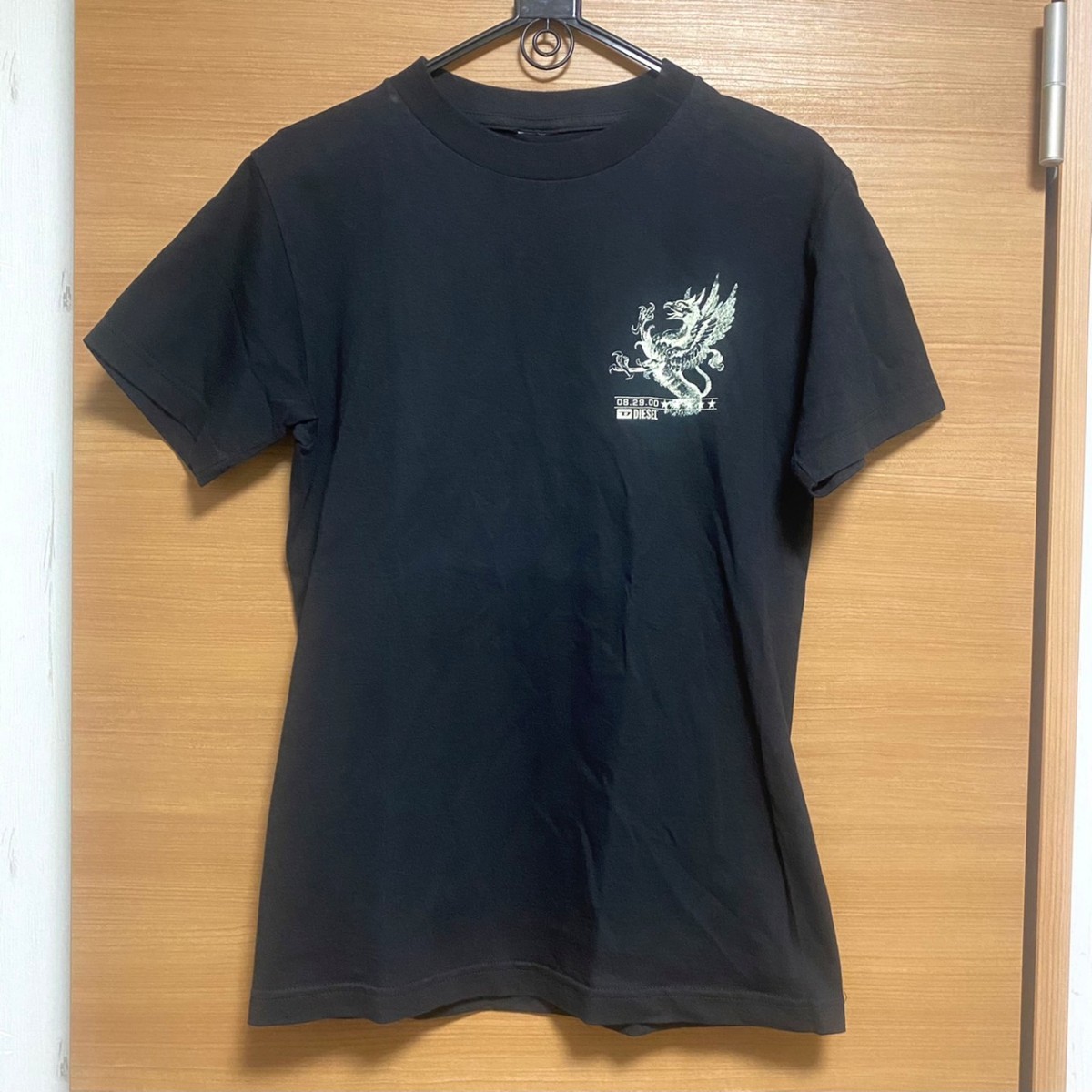 DIESEL ディーゼル Tシャツ 半袖 メンズ 黒 ヴィンテージ M L 男性用 トップス ロゴ ビンテージ 希少 レア