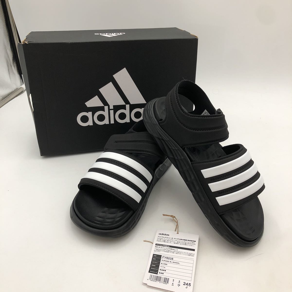 adidas アディダス レディース サンダル スポーツサンダル FY6035 24.5cm 箱付き 美品_画像1