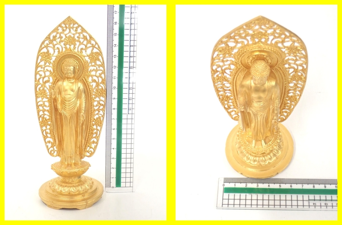 日本製通販純金製　K24 仏像　阿弥陀如来　総重量700.6g 刻印入り (作家名：松久宗琳) 金製