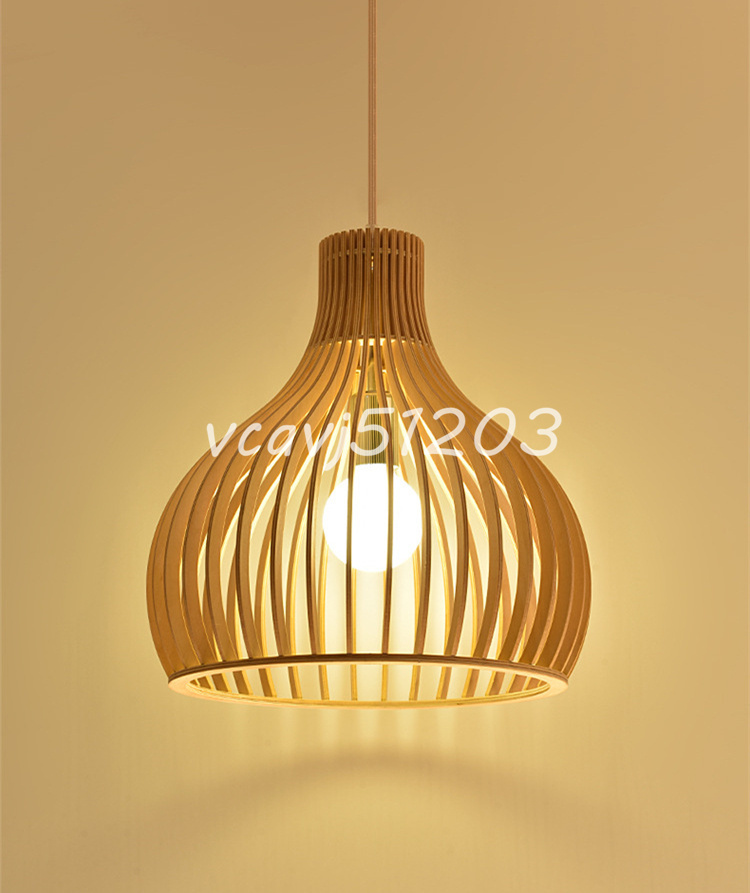 ◆未使用◆新品◆木製ペンダントライト 天井照明 リビング/居間用ランプ 室内装飾 装飾品 芸術品